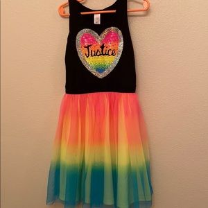Justice rainbow dress!